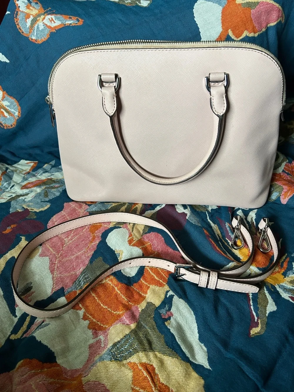 Michael Kors Blush Dome Satchel with Detachable Strap
